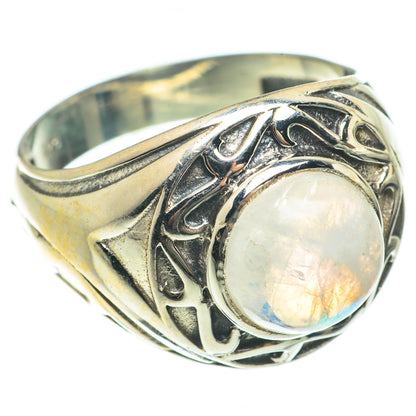 Rainbow Moonstone Rings handcrafted by Ana Silver Co - RING63752