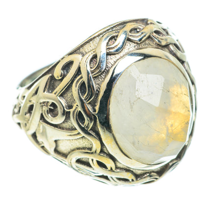 Rainbow Moonstone Rings handcrafted by Ana Silver Co - RING63770