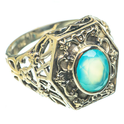 Aqua Chalcedony Rings handcrafted by Ana Silver Co - RING63777