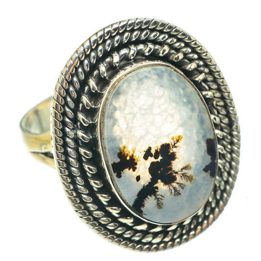 Scenic Dendritic Agate Rings handcrafted by Ana Silver Co - RING63786