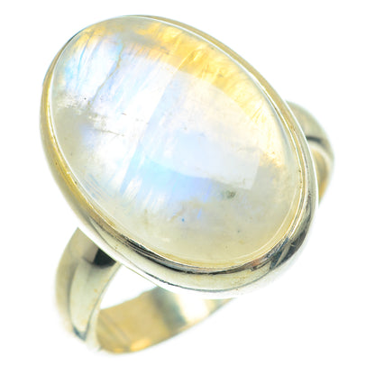 Rainbow Moonstone Rings handcrafted by Ana Silver Co - RING63787