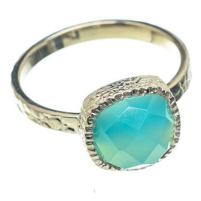 Aqua Chalcedony Rings handcrafted by Ana Silver Co - RING63789