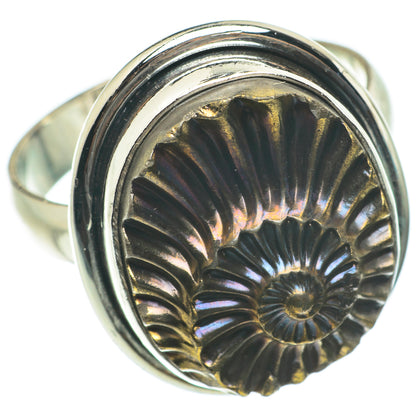 Pyrite Fossil Rings handcrafted by Ana Silver Co - RING63793