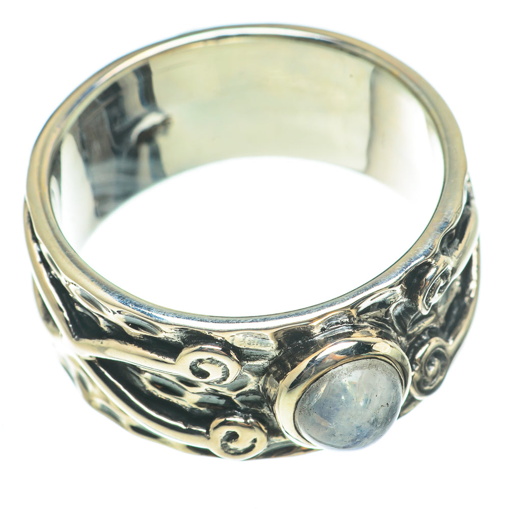 Rainbow Moonstone Rings handcrafted by Ana Silver Co - RING63796