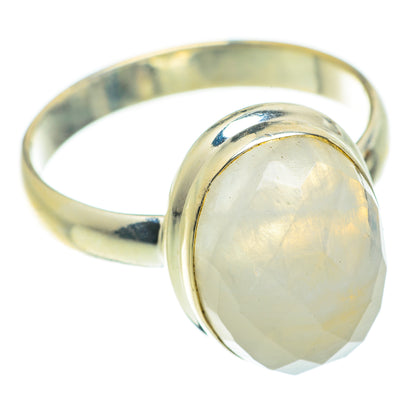 Rainbow Moonstone Rings handcrafted by Ana Silver Co - RING63802
