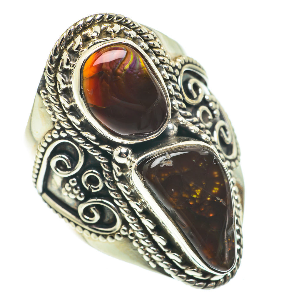 Mexican Fire Agate Rings handcrafted by Ana Silver Co - RING63821