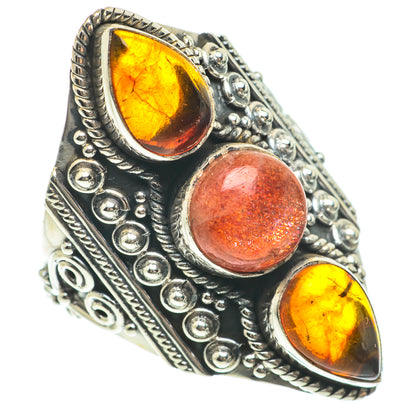 Sunstone Rings handcrafted by Ana Silver Co - RING63823