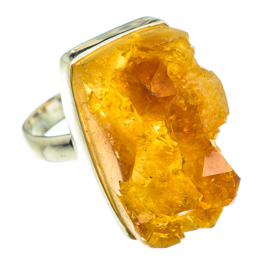 Citrine Crystal Rings handcrafted by Ana Silver Co - RING63825