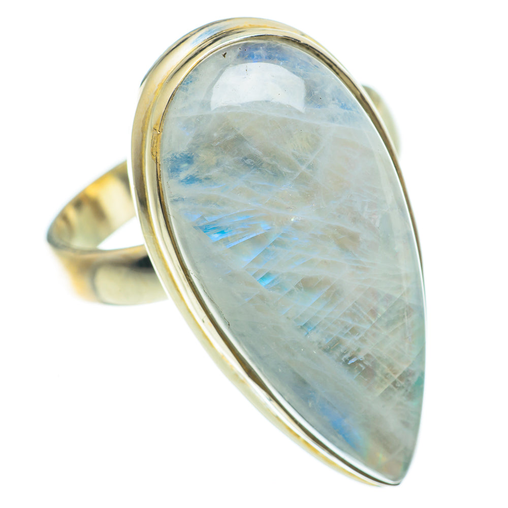 Rainbow Moonstone Rings handcrafted by Ana Silver Co - RING63838