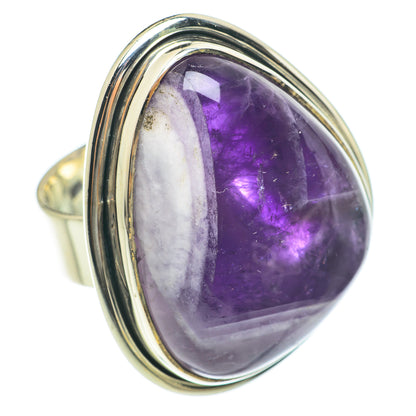 Chevron Amethyst Rings handcrafted by Ana Silver Co - RING63859