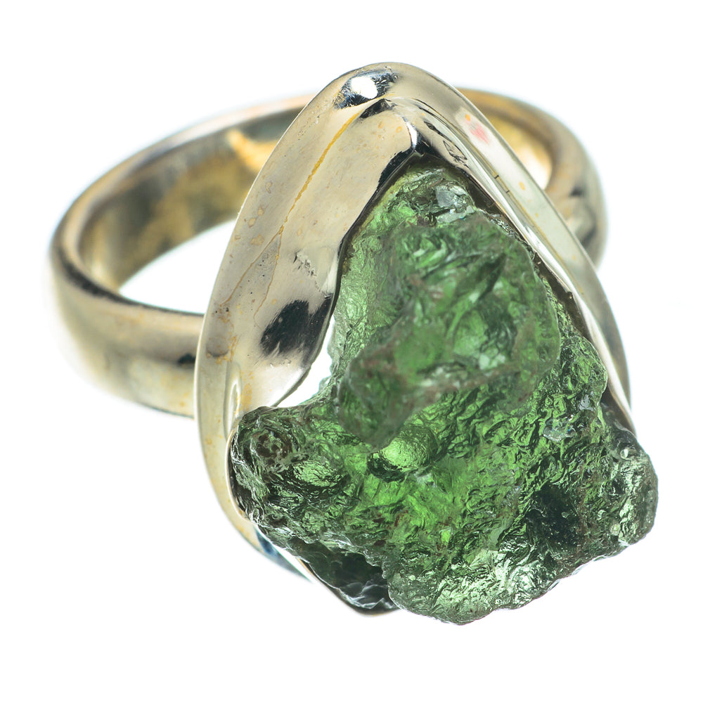 Czech Moldavite Rings handcrafted by Ana Silver Co - RING63884