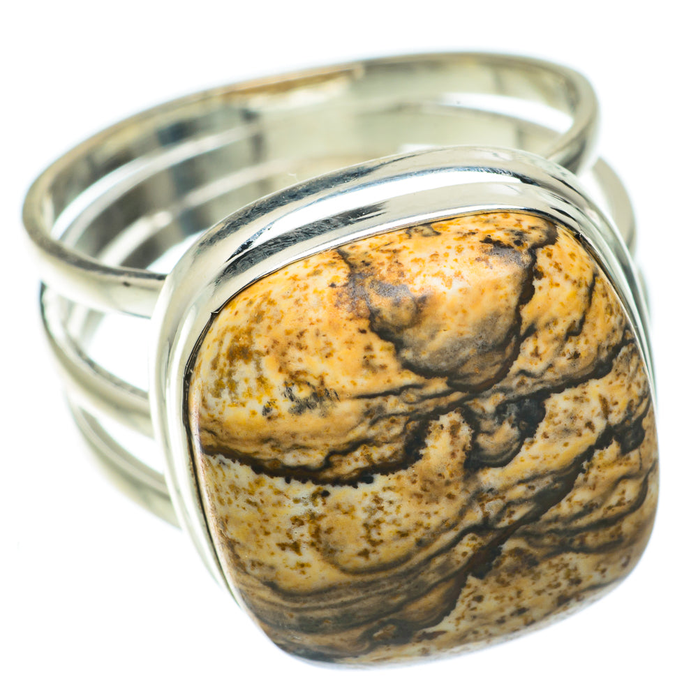 Picture Jasper Rings handcrafted by Ana Silver Co - RING63886