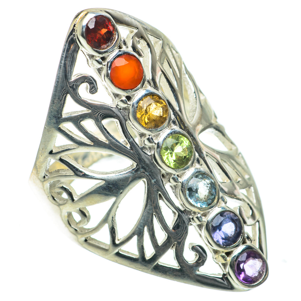 Multi-Stone Chakra Rings handcrafted by Ana Silver Co - RING63901