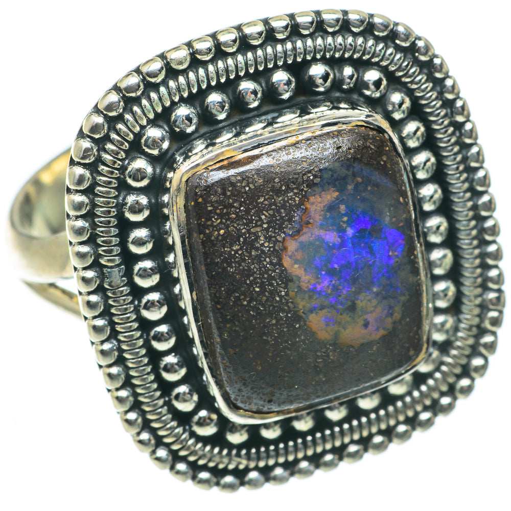 Boulder Opal Rings handcrafted by Ana Silver Co - RING63904