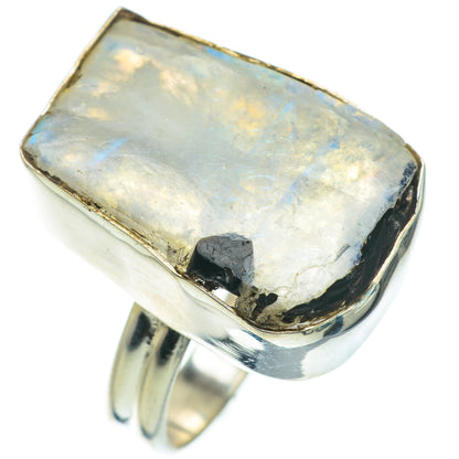 Rainbow Moonstone Rings handcrafted by Ana Silver Co - RING63924