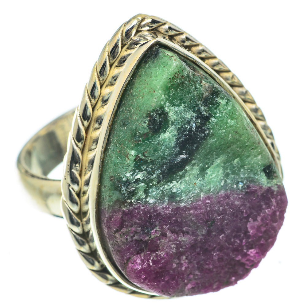 Ruby Zoisite Rings handcrafted by Ana Silver Co - RING63926