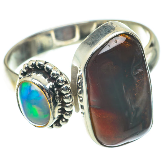Mexican Fire Agate Rings handcrafted by Ana Silver Co - RING63927
