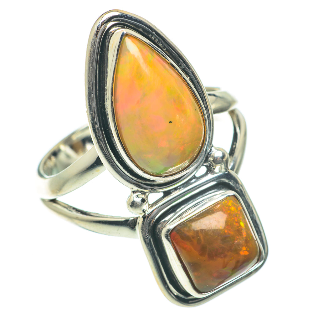 Ethiopian Opal Rings handcrafted by Ana Silver Co - RING63980