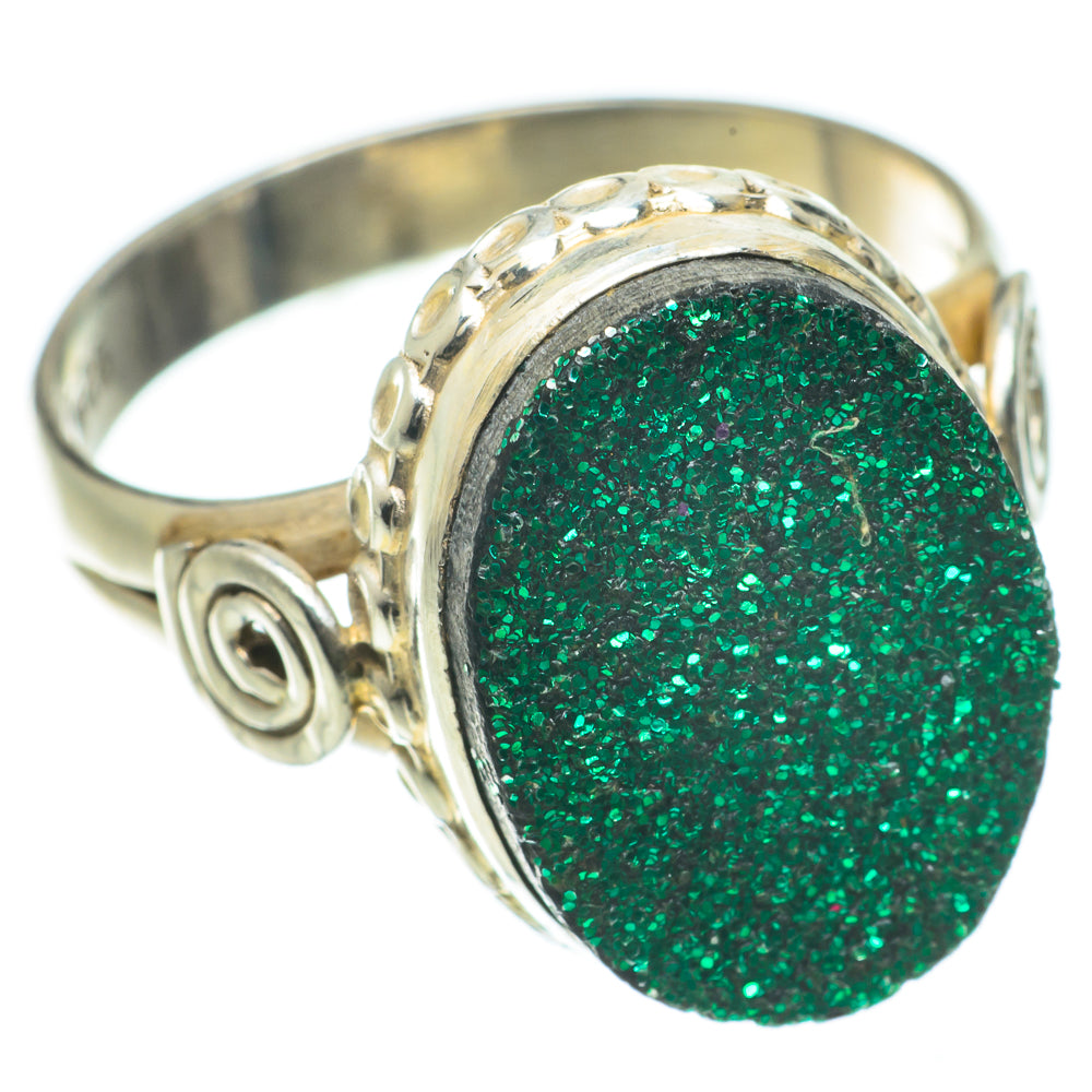 Green Tourmaline In Quartz Rings handcrafted by Ana Silver Co - RING63986