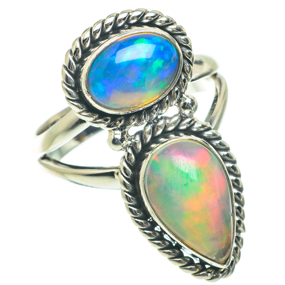 Ethiopian Opal Rings handcrafted by Ana Silver Co - RING64019