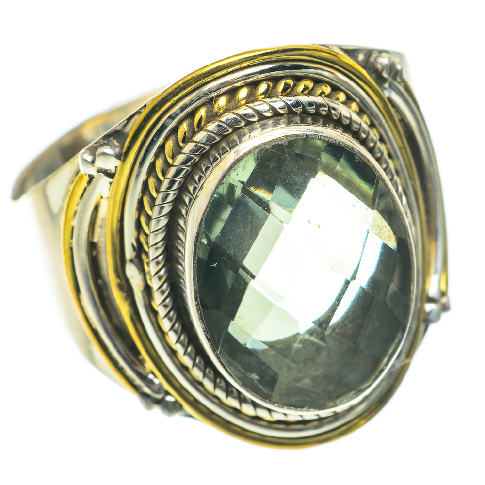Green Amethyst Rings handcrafted by Ana Silver Co - RING64024