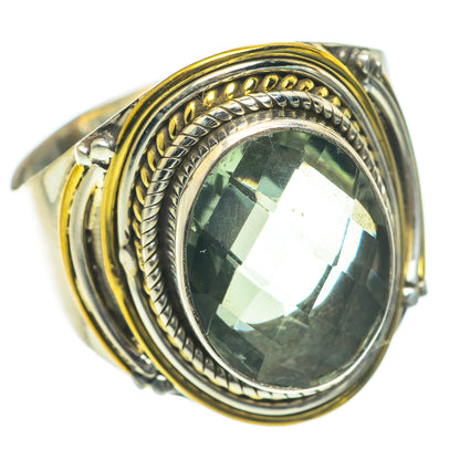 Green Amethyst Rings handcrafted by Ana Silver Co - RING64024