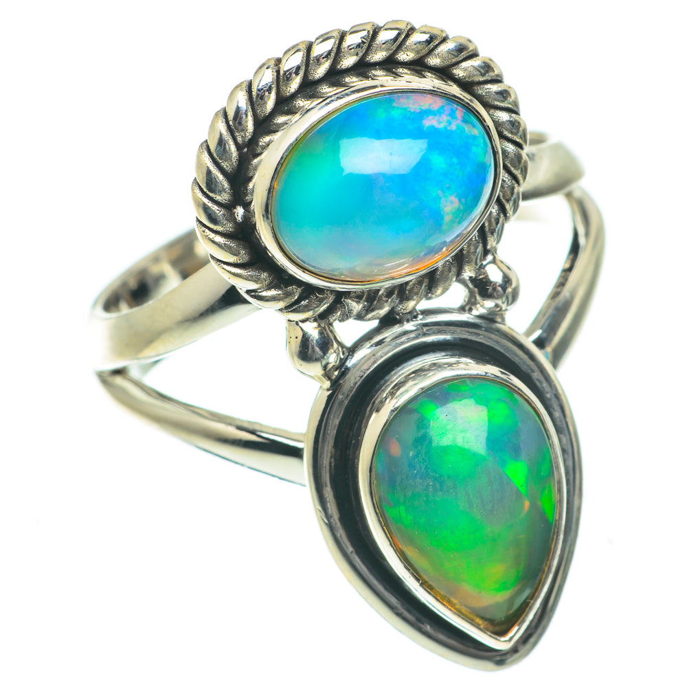Ethiopian Opal Rings handcrafted by Ana Silver Co - RING64041