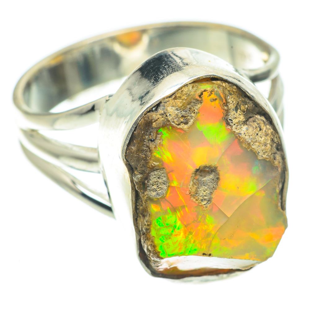 Ethiopian Opal Rings handcrafted by Ana Silver Co - RING64042