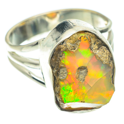Ethiopian Opal Rings handcrafted by Ana Silver Co - RING64042