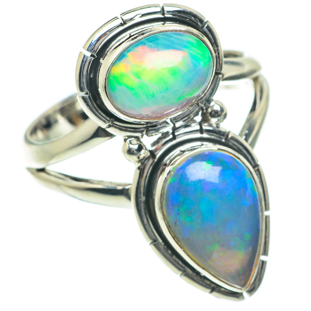 Ethiopian Opal Rings handcrafted by Ana Silver Co - RING64051