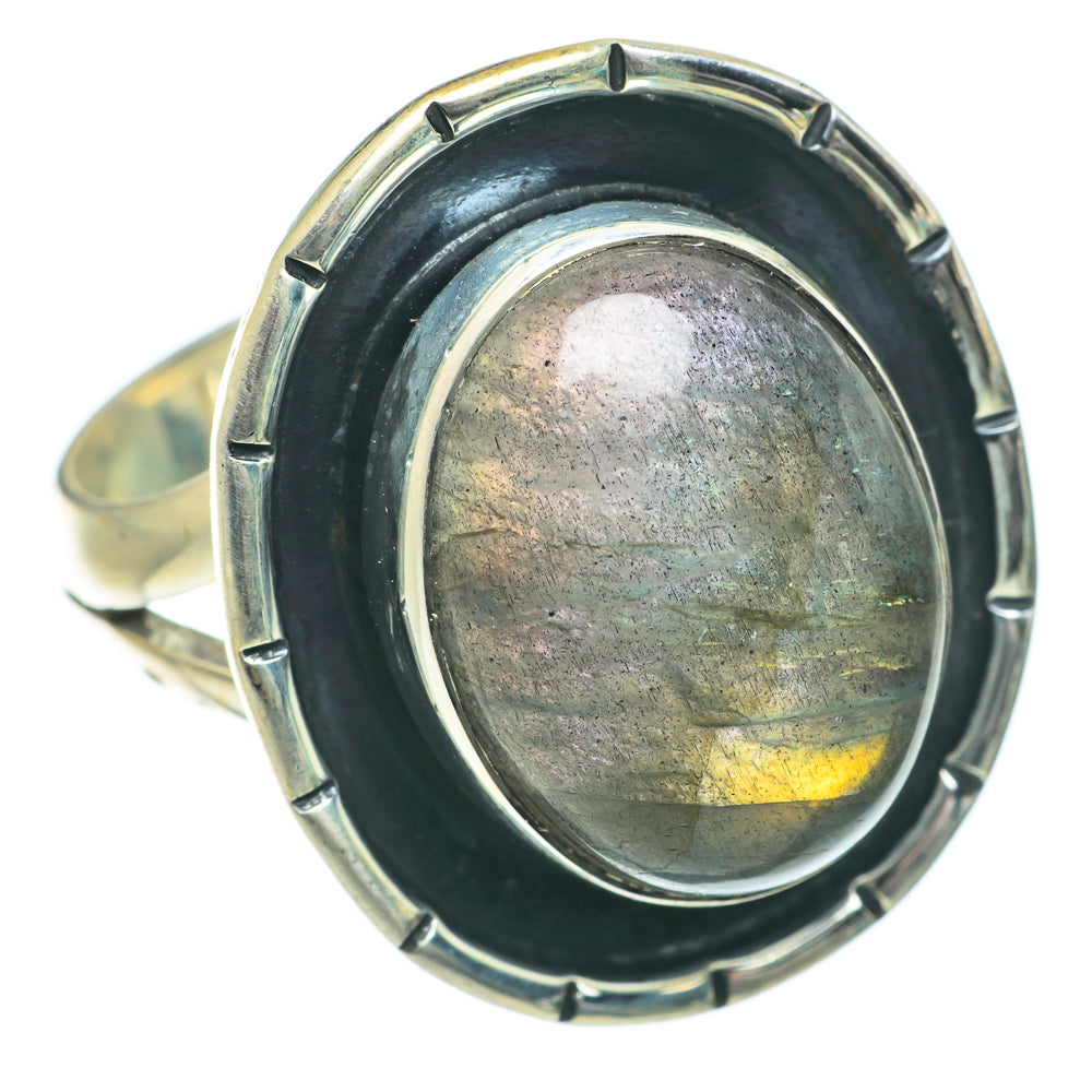 Labradorite Rings handcrafted by Ana Silver Co - RING64058