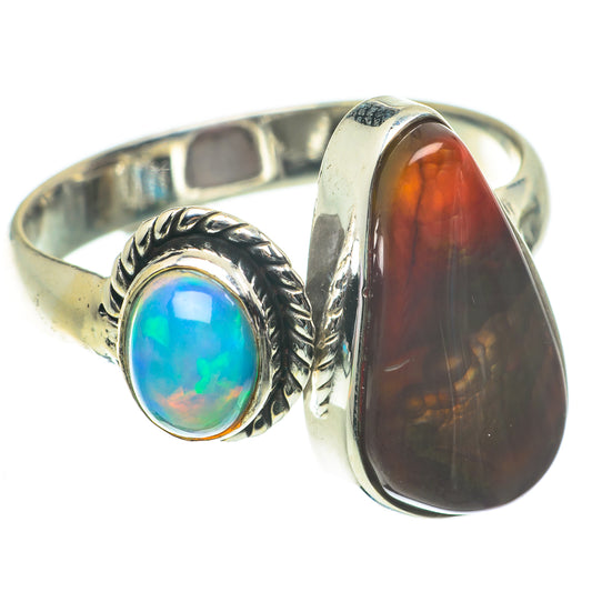 Mexican Fire Agate Rings handcrafted by Ana Silver Co - RING64063