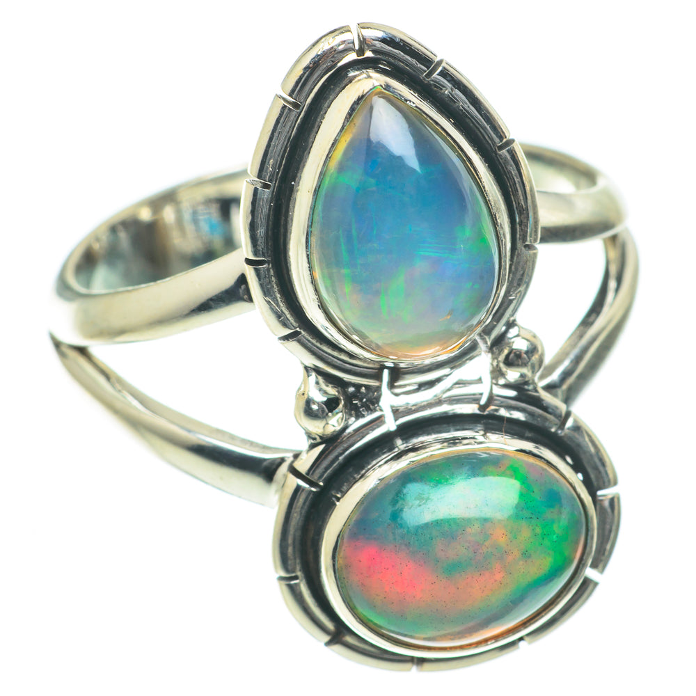 Ethiopian Opal Rings handcrafted by Ana Silver Co - RING64065
