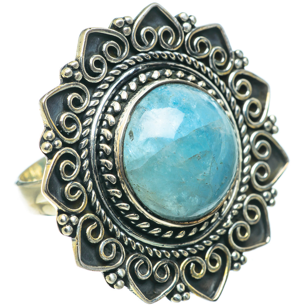 Aquamarine Rings handcrafted by Ana Silver Co - RING64082
