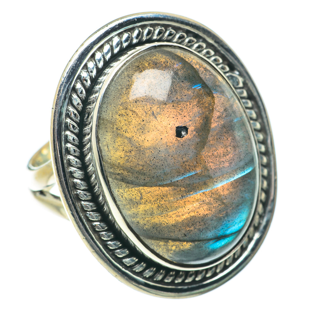Labradorite Rings handcrafted by Ana Silver Co - RING64084