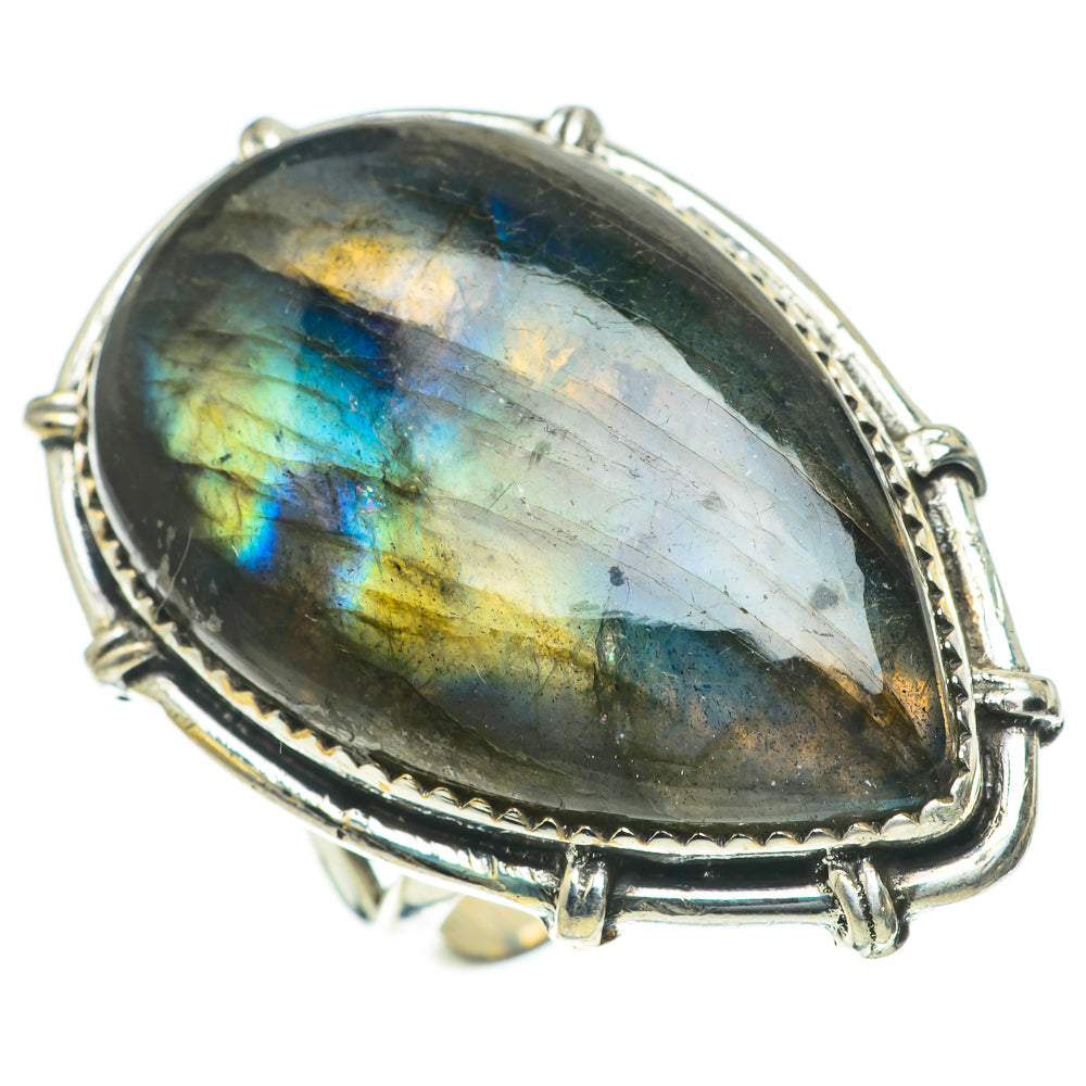 Labradorite Rings handcrafted by Ana Silver Co - RING64104