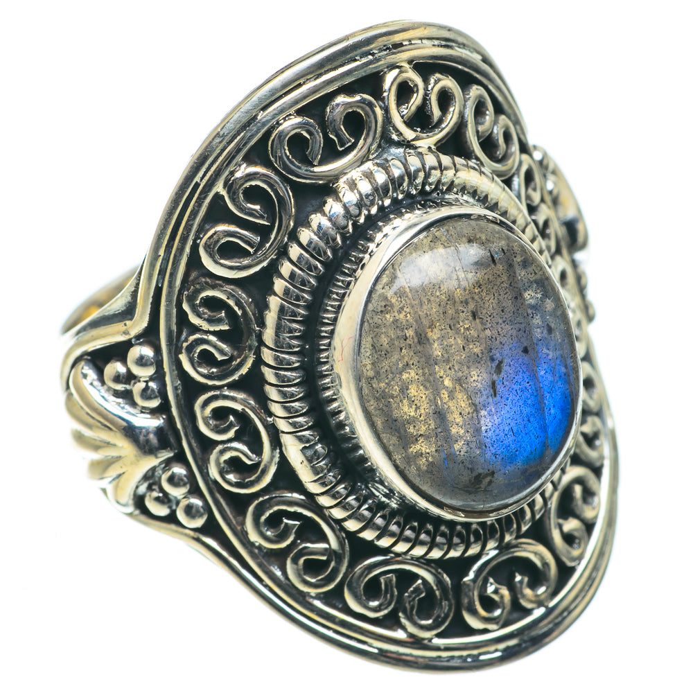 Labradorite Rings handcrafted by Ana Silver Co - RING64134