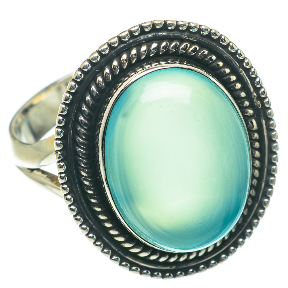 Aqua Chalcedony Rings handcrafted by Ana Silver Co - RING64161