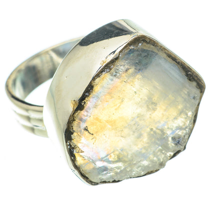Rainbow Moonstone Rings handcrafted by Ana Silver Co - RING64178