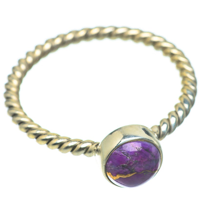 Purple Copper Composite Turquoise Rings handcrafted by Ana Silver Co - RING64198