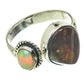 Mexican Fire Agate Rings handcrafted by Ana Silver Co - RING64208