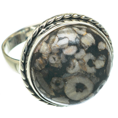 Crinoid Fossil Rings handcrafted by Ana Silver Co - RING64217