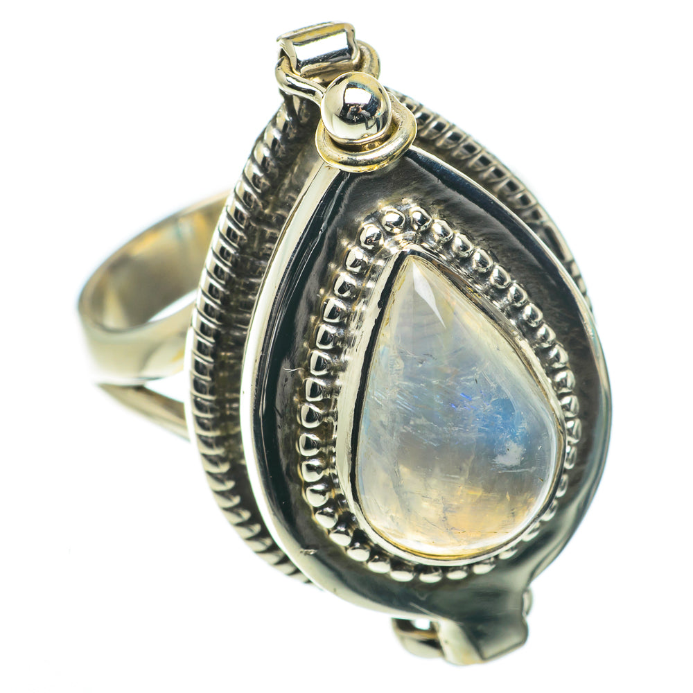 Rainbow Moonstone Rings handcrafted by Ana Silver Co - RING64226