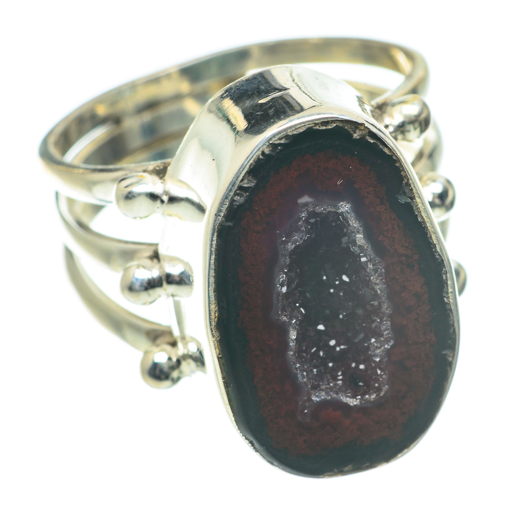 Coconut Geode Slice Rings handcrafted by Ana Silver Co - RING64239