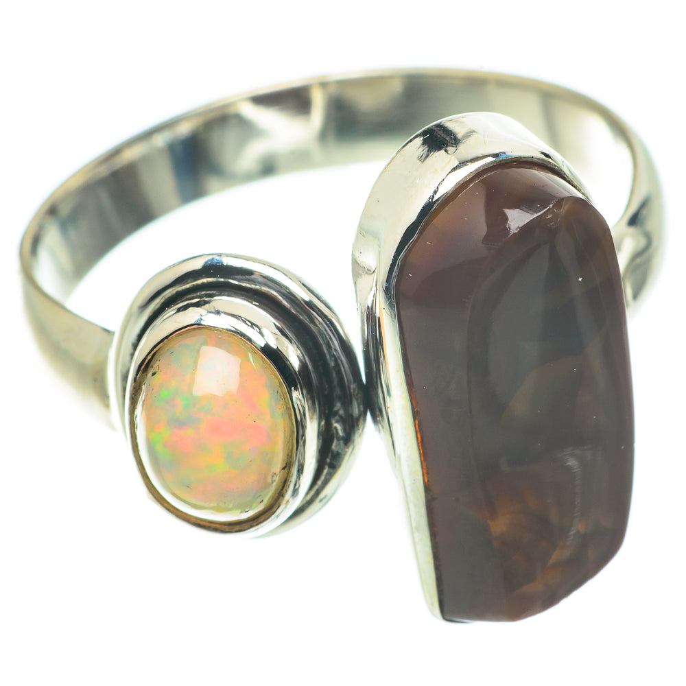 Mexican Fire Agate Rings handcrafted by Ana Silver Co - RING64270