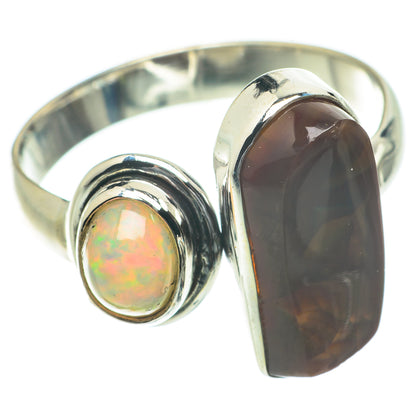 Mexican Fire Agate Rings handcrafted by Ana Silver Co - RING64270