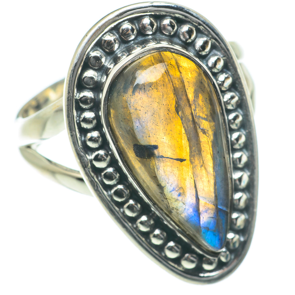 Labradorite Rings handcrafted by Ana Silver Co - RING64273