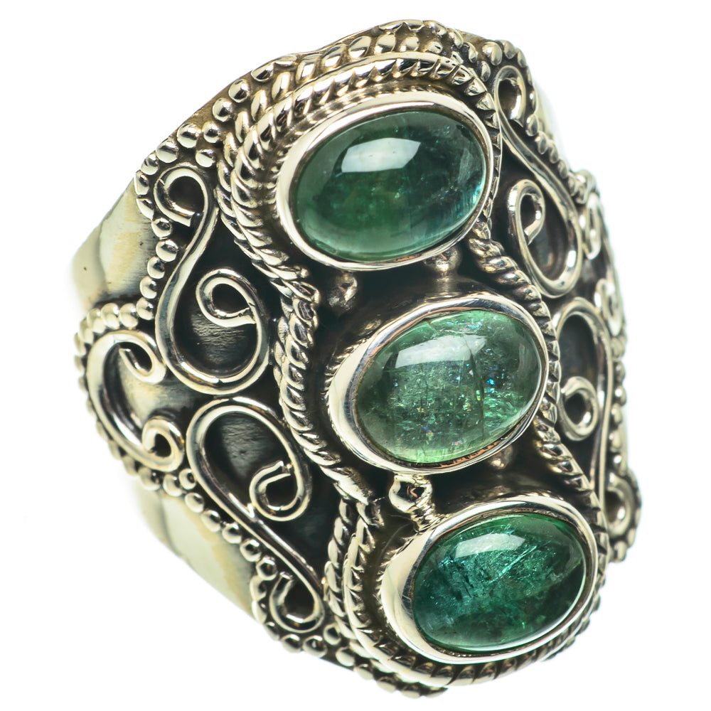 Green Tourmaline Rings handcrafted by Ana Silver Co - RING64325