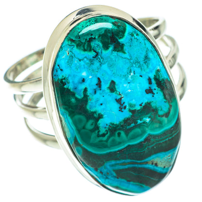 Malachite In Chrysocolla Rings handcrafted by Ana Silver Co - RING64347