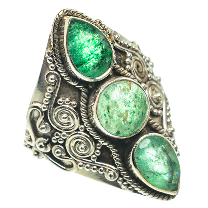 Green Aventurine Rings handcrafted by Ana Silver Co - RING64353
